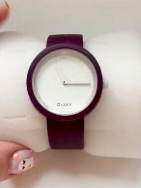 Fullspot Burgundy and white interchangeable watch and band size Small